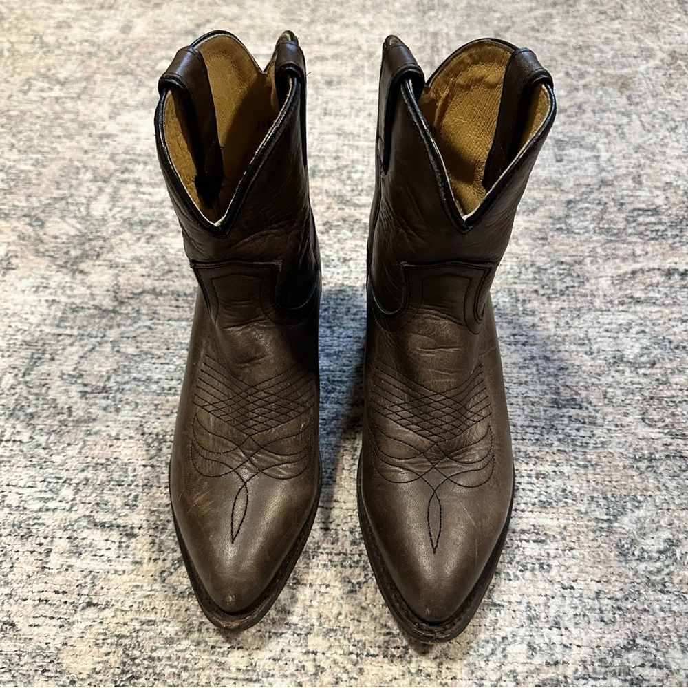 Brown Leather Cowboy Boots